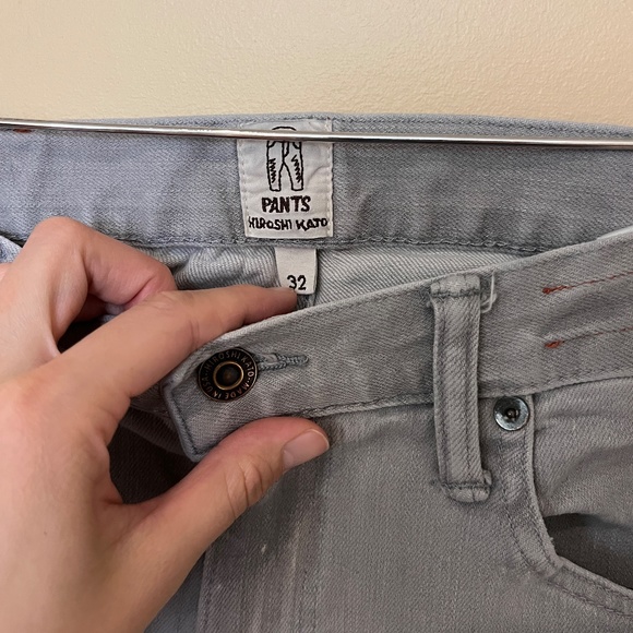 Hiroshi Kato The Needle Skinny Selvedge Jeans - Men's Size 32 X 27 - Gray - Picture 2 of 10